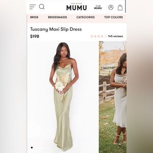 Showmeyourmumu Tuscany Maxi Slip Dress ~ Moss Green